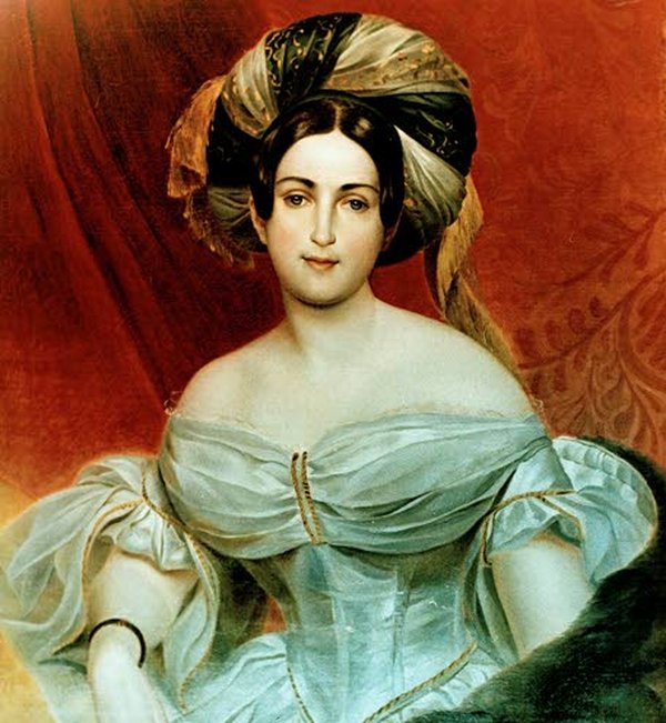Aurora Demidova 1830-luvun lopulla Karl Brüllovin öljymaalauksessa.