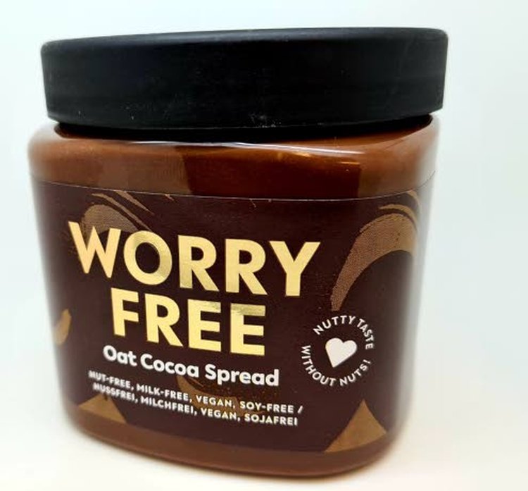 Worry Free® oat cocoa spread on Kärkkäisen valikoimissa.